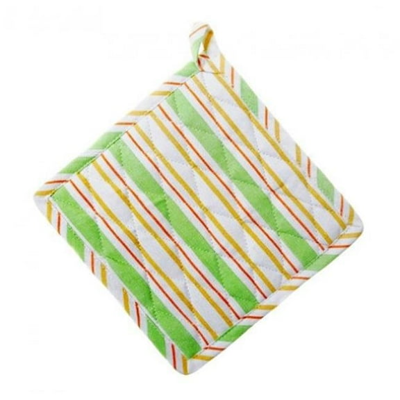 Mr. MJs Trading AG-40629S-2 Pot Holders, Green Stripe - Set of 2