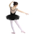 thumbnail image 3 of DPOIS Kids Girls One Piece Sleeveless U Shaped Back Ballet Tutu Dress, 3 of 5