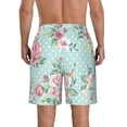 thumbnail image 3 of Kdxio Vintage Floral Pattern Mens Casual Shorts - Drawstring Summer Beach Sports Shorts for Men, 3 of 9