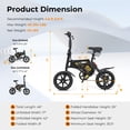 thumbnail image 2 of Spaco Electric Bike for Adults Folding Electric Bicycle with 350W Motor and 36V Battery, Electric Bike for Adults, 2 of 8
