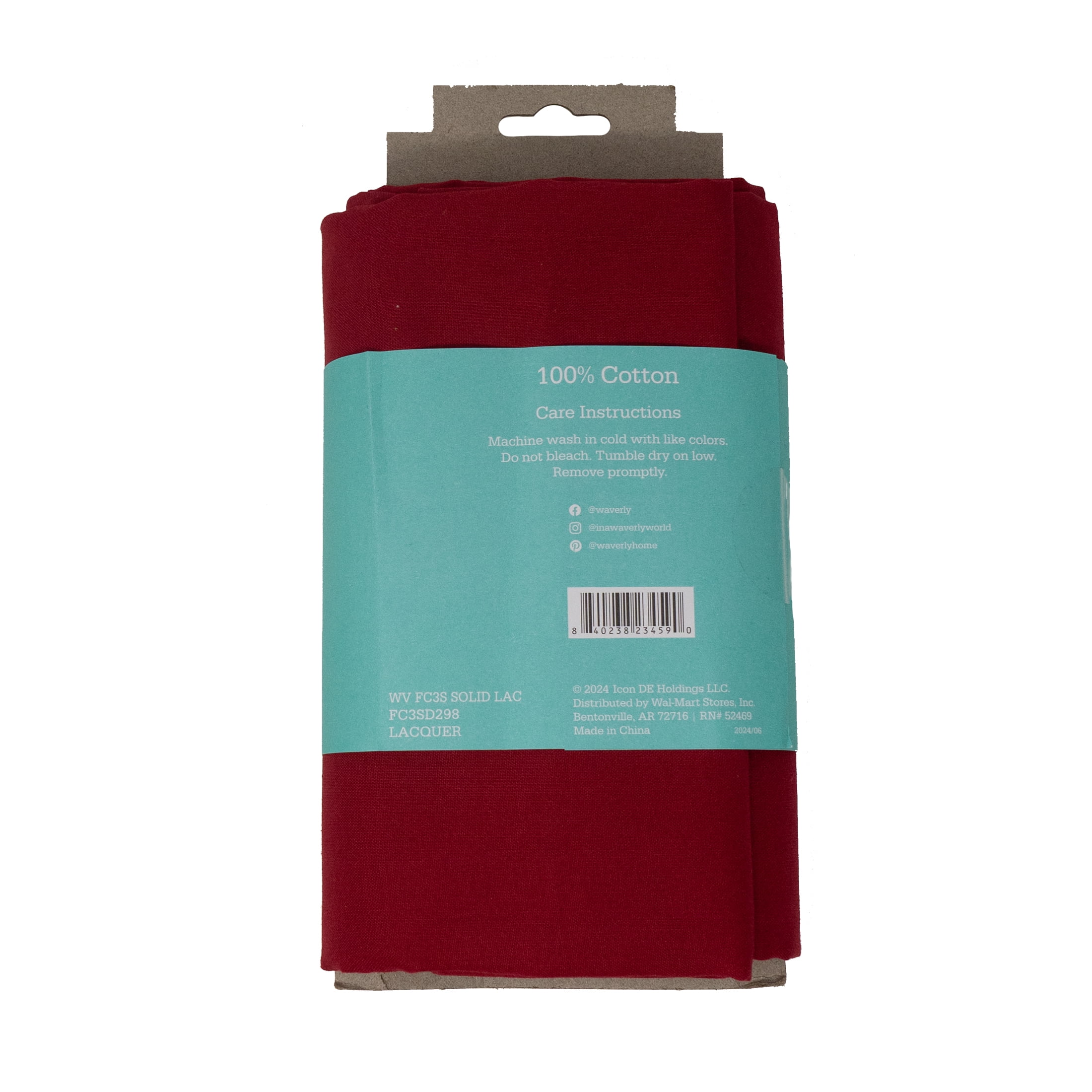 (2 pack) Waverly Inspirations 3 Yard Cut 100% Cotton Solids Fabric, Lacquer, 44\" Wide for Quilting & Sewing