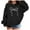 Black, variant on Girl's Bow Graphic Hoodies Long Sleeve Hooded Neck Pullover Tops Cute Preppy Sweatshirts with Pocket