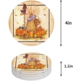thumbnail image 1 of POGLIP Sunflowers Set of 6 Round Coaster for Drinks, Absorbent Ceramic Stone Coasters Cup Mat with Cork Base for Home Kitchen Room Coffee Table Bar Decor, 1 of 5
