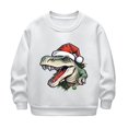 thumbnail image 2 of YUSIM Boys Christmas Sweatshirt Luminous- Pullover Crewneck Long Sleeve Funny Kids Festival Clothes White Size 10 T, 2 of 6