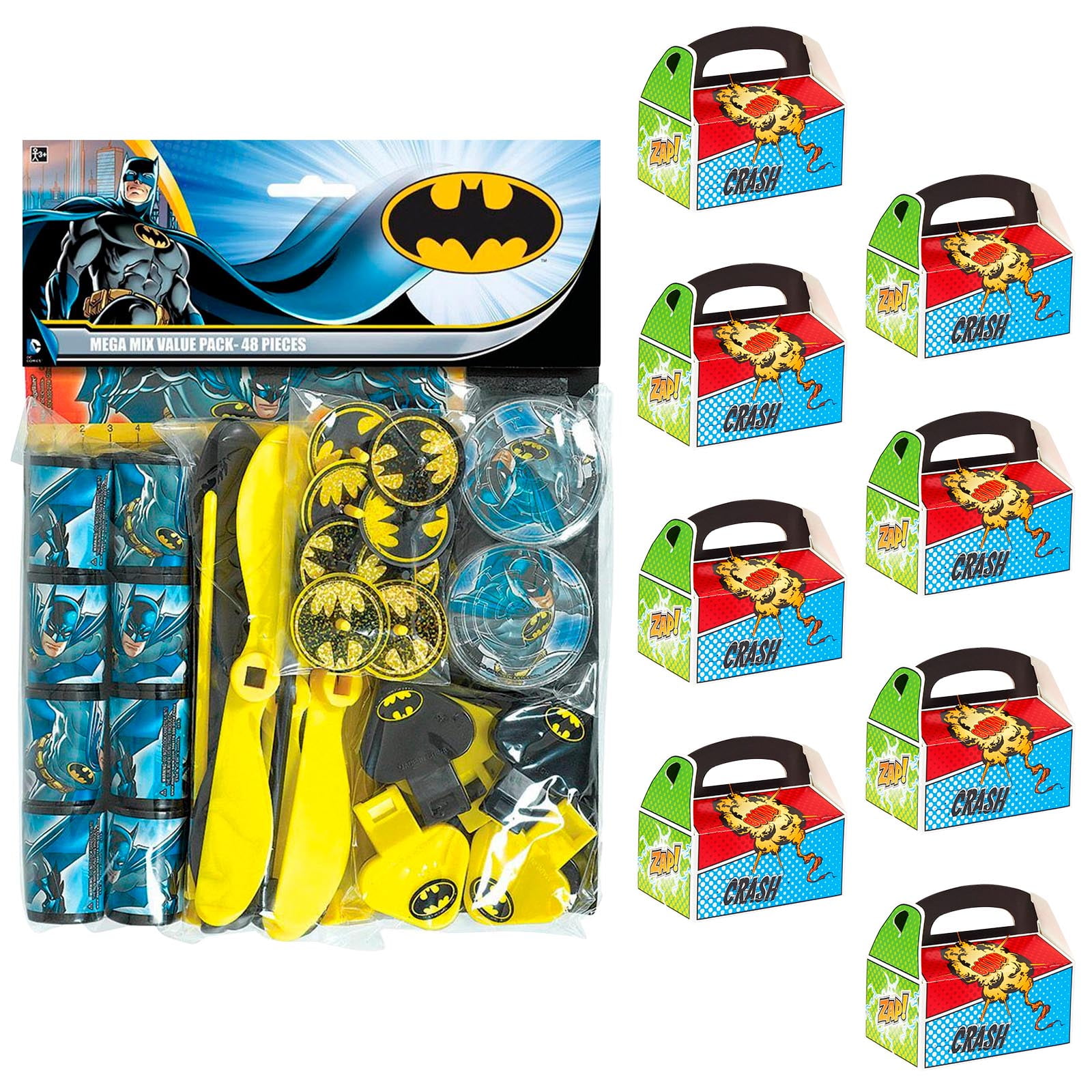 Batman Filled Favor Box Kit (for 8 Guests) - Walmart.com