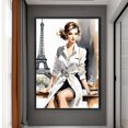 thumbnail image 3 of Hilo Algodón Ecológico Bordado Punto Cruz Con Paisaje París Impreso 11CT 40x60cm, 3 of 9