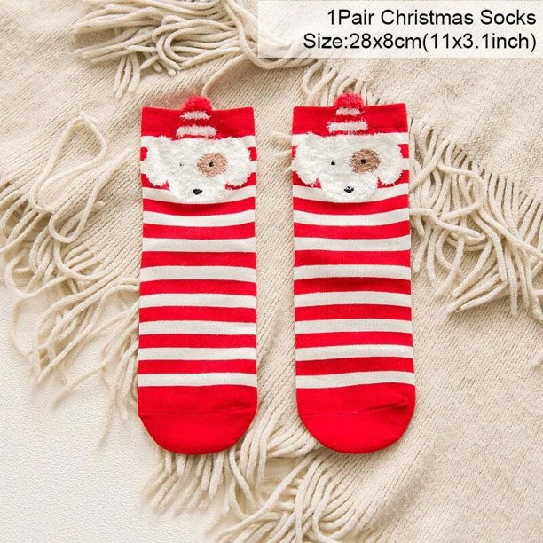 Calcetines de dibujos animados de Navidad, adornos de Feliz Navidad para el hogar, regalos de Navidad, suministros de Feliz Año Nuevo