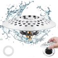 thumbnail image 1 of Universal Bathtub Stopper. 1.6-2.0 Bathtub Filter With Shower Drain Hair Catcher. Upgraded Of Brass Pop Up, 1 of 5