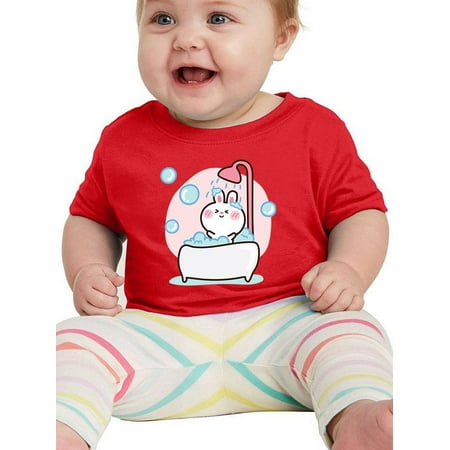 

Baby Rabbit Taking A Bath T-Shirt Infant -Image by Shutterstock 6 Months