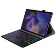 thumbnail image 3 of A08-AS Backlit Keyboard Leather Case with Touch Mouse 200mAh Bluetooth 3.0 Wireless Keyboard compatible Sam High quality Gift, 3 of 4