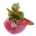 thumbnail image 2 of Various Floating Pond Leaf Green Plant Swimming Pool Bathtub Toys Summer Decor Outdoor Patio Pond Decorations - Red Raft , as described, 2 of 10