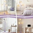 thumbnail image 7 of Flower Floor Lamp for Living Room, Tall Cute Reading Lamp with Flexible Neck Shaft for Bedroom Decor, Modern Corner Floor Lamps with 3-Color Temperatures LED Bulb (Purple), 7 of 7