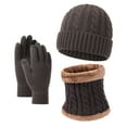 thumbnail image 1 of FYEGRE Fashionable Winter Hat Scarf and Gloves Set Cozy Outdoor Three Piece Accessory for Cold Weather Coffee One Size, 1 of 4
