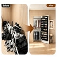 thumbnail image 2 of Behome 10 Tier Over the Door Shoe Organizer, 20 Large Breathable Mesh Pockets Hanging Shoe Rack, Space Saving Hanging Shoe Organizer for Door, Closet, Entryway, 2 of 6