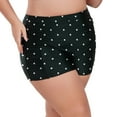 thumbnail image 6 of Ocean Blues Women's Plus Size High-Waisted Ruched Board Shorts Boyshorts Swim Bottoms Color Block Print Swim Shorts Size XX-Large, 6 of 9