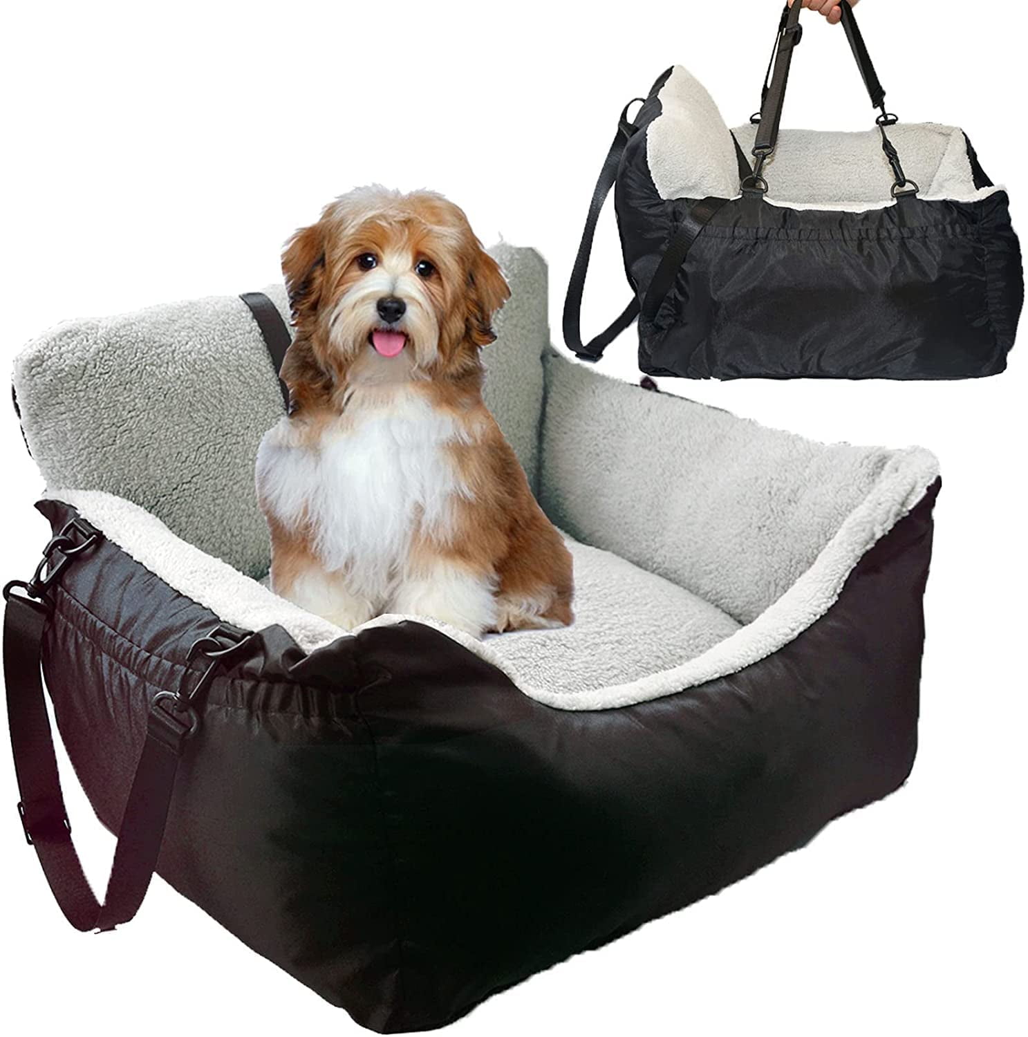Burgeonnest Dog Car Seat For Small Dogs, Fully Detachable And Washable Dog Carseats Small Under