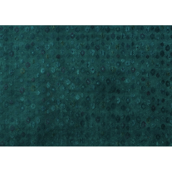 Ahgly Company Indoor Rectangle Abstract Turquoise Blue Modern Area Rugs, 5' x 7'