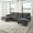 Gray, variant on MOONMISS U-Shaped 4 Seats Sectional Sofa with Chaise for Living room, Brown