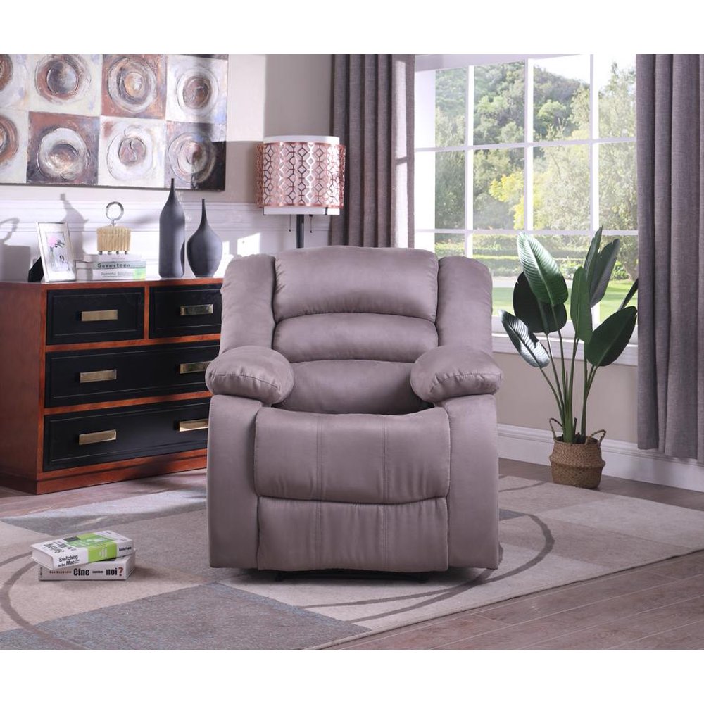Microfiber recliner, Gray color