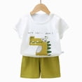 thumbnail image 5 of Summer Boys Girls 2 Piece Outfits Toddler Boy Clothes Sets Cute Summer Surf Print T-Shirt and Beach Print Shorts Outfit, 5 of 6