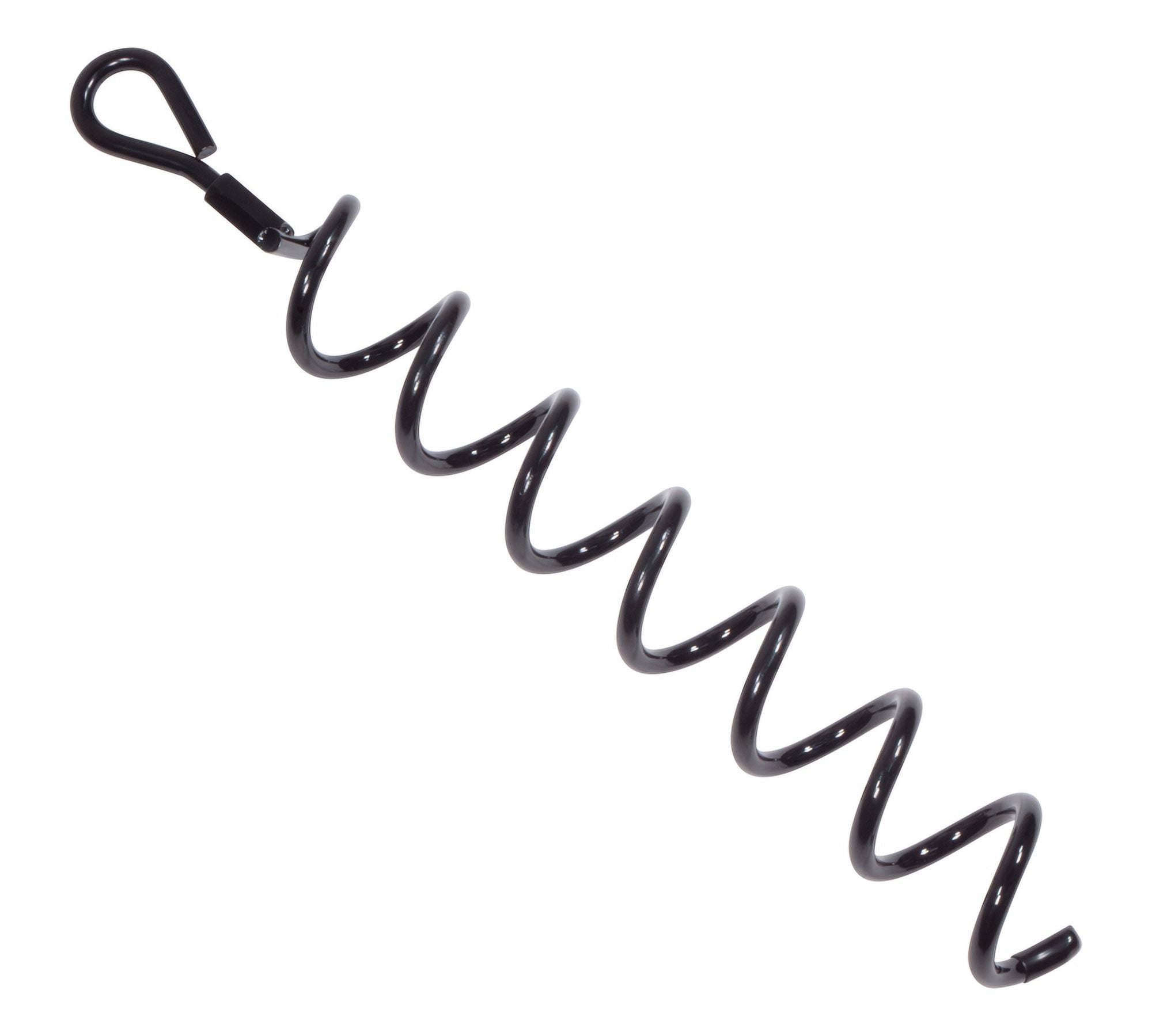 20 Pack 18 inches Spiral Shed Anchor Kit w/ Removable Eye Bolt - Steel Black Earth Auger Tent Stakes Heavy Duty Ground Screw Anchor for Securing Tents, Canopies, Tarps, Swing Sets
