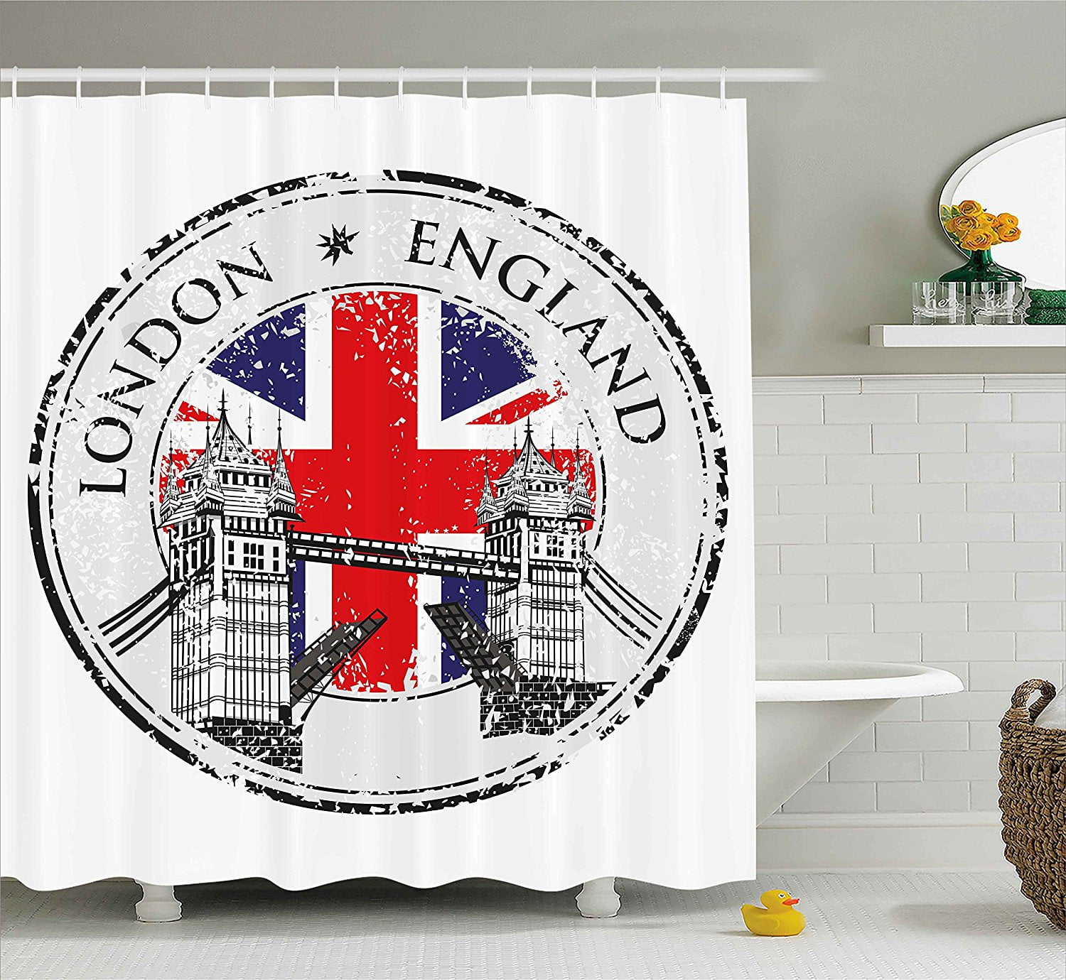 Shower Curtain Custom Shower Curtain Polyester Shower Curtain United Kingdom Flag