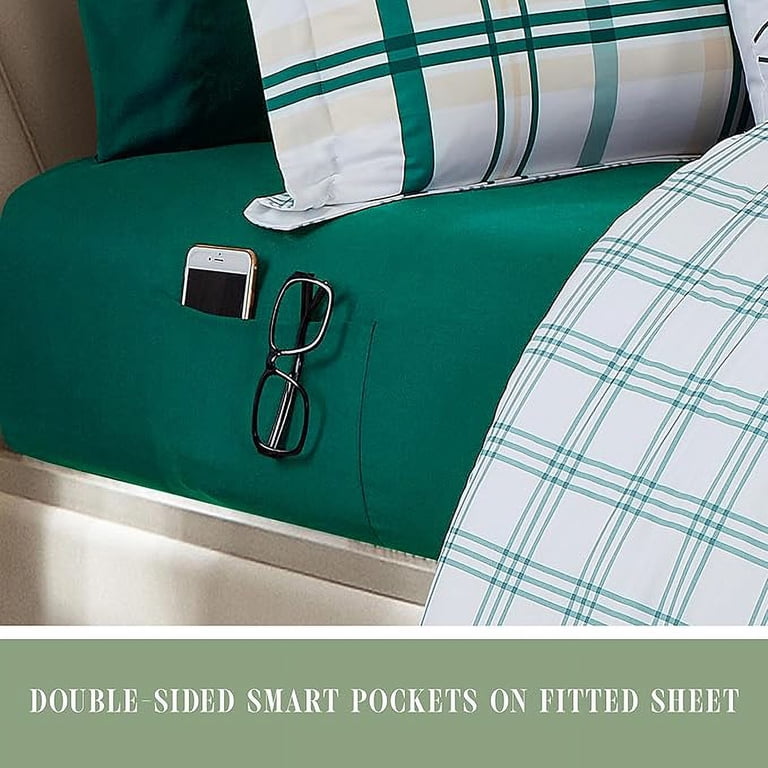 Elegant Comfort 8-Piece Lodge Plaid Reversible Comforter Set, Twin/Twin-XL photo 4