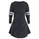 thumbnail image 2 of Más el tamaño de encaje Insertar heathered camiseta Rosegal Mangas largas de talla grande, 2 of 5