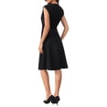 thumbnail image 3 of INSPIRE CHIC Women's Sleeveless Dress V Neck Elegant Cocktail Party A Line Dresses XL Black, 3 of 5