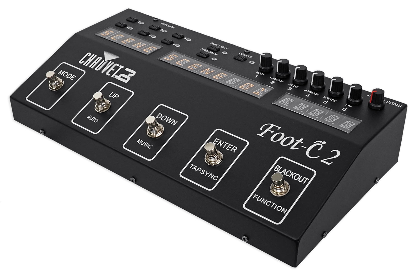 Chauvet DJ Foot C-2 36-Channel DMX Foot Controller w/MIDI Input w/Display+Cables