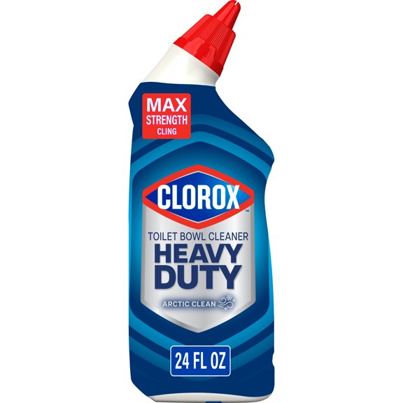 Clorox Toilet Bowl Cleaner Heavy Duty Stain and Ring Remover, Arctic Clean, 24 Fl Oz.