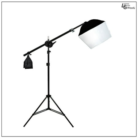 Hair Light Boom Kit - Photo Video Continuous Lighting Hair Light Kit with Aluminum Alloy Boom Stand, Sandbag, and Soft Box by Loadstone Studio WMLS0607