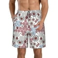 thumbnail image 2 of Uemuo Abstract Floral Pattern Men's Swim Trunks Hawaiian Beach Bathing Suit Swimsuits Beach Quick-Dry Shorts with Pockets-XX-Large, 2 of 9