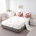 thumbnail image 5 of Manfei Caroon Snowman 7pcs Bedding Comforter Set,Let It Snow Queen Bedding Sets,Red White Queen Sheet Sets For Kids,Microfiber Bedroom Decor Reversible, 5 of 8
