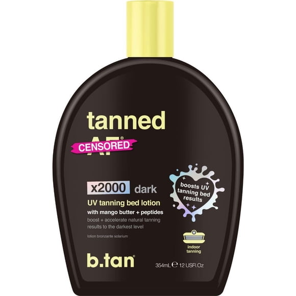 Loción bronceadora b.tan Darkest con bronceador, 355 ml, vegana