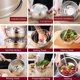 thumbnail image 4 of Cuencos para mezclar, juego de cuencos para mezclar con tapas, 22 cuencos grandes de acero inoxidable y tazas medidoras de 400 ml, cucharas, cuencos de metal para hornear anidados de 7/6/4.5/3.5/2.5, 4 of 8