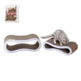 thumbnail image 7 of THE LICKER STORE Suvi 26" Modern Cardboard Infinity 2-in-1 Lounge Bed Cat Scratcher with Catnip, Cloud, CSR1014B, 7 of 7