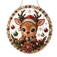thumbnail image 2 of Christmas Reindeer Pearl Diamond Art Suncatcher Kit,Diy Rhinestone Adiy Rhinestone Painting Beginner Craft,Xmas Hanging Ornament for Wall Tree Window, 2 of 8