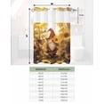 thumbnail image 6 of No Hook Shower Curtain with Snap in Liner, Cute Sunflower Gnome Oil Painting Design Hotel Shower Curtains for Bathroom, Washable Shower Curtain Liner Set with Mesh Top Window, 36"x78", 6 of 6