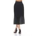 thumbnail image 5 of White Mark Women's Pleated Midi Skirt, 5 of 5