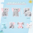 thumbnail image 2 of Set de animales de peluche Skylety con diseño de elefante de peluche con bebés, 5 unidades, 2 of 7