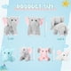 thumbnail image 2 of Set de animales de peluche Skylety con diseño de elefante de peluche con bebés, 5 unidades, 2 of 7