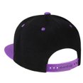 thumbnail image 4 of 2-pack Classic Snapback Hat Cap Hip Hop Style Flat Bill Blank Solid Color Adjustable Size Black & BlackPurple, 4 of 6