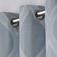 thumbnail image 2 of Exclusive Home Montrose Ogee Geometric Textured Linen Grommet Top Curtain Panel Pair, 54"x96", Ash Grey, 2 of 10