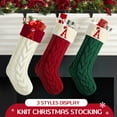 thumbnail image 5 of Ayieyill Christmas Stockings with Letters Super Soft Christmas Holiday Xmas Gift | 20 Inches | Green H, 5 of 8