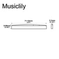 thumbnail image 2 of Musiclily Pro 71.12mm Compensated Acoustic Guitar Bone Saddle for 6-String Taylor Style , Ivory (Set of 2), 2 of 5