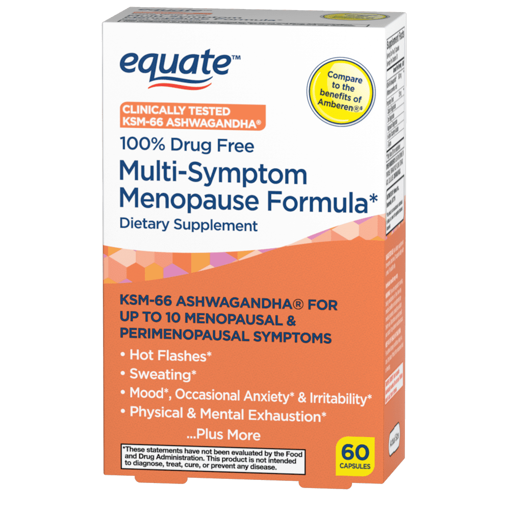 Equate MultiSymptom Menopause Formula Supplement, 60 Count