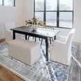 thumbnail image 3 of Balacho Boho Vintage Oriental Faux Wool Area Rug, 4' x 6', Dark Blue, 3 of 7