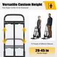 thumbnail image 5 of Heavy Duty Foldable Stair Climber Hand Truck Dolly, Telescoping Handle & 6+2 All-Terrain Wheels Adjustable Utility Cart for Moving Travel Office Storage, 5 of 13