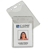 C-Line Heavy Duty ID Badge Holders, Vinyl, Vertical, 2-3/8 x 3-3/8, Box of 100